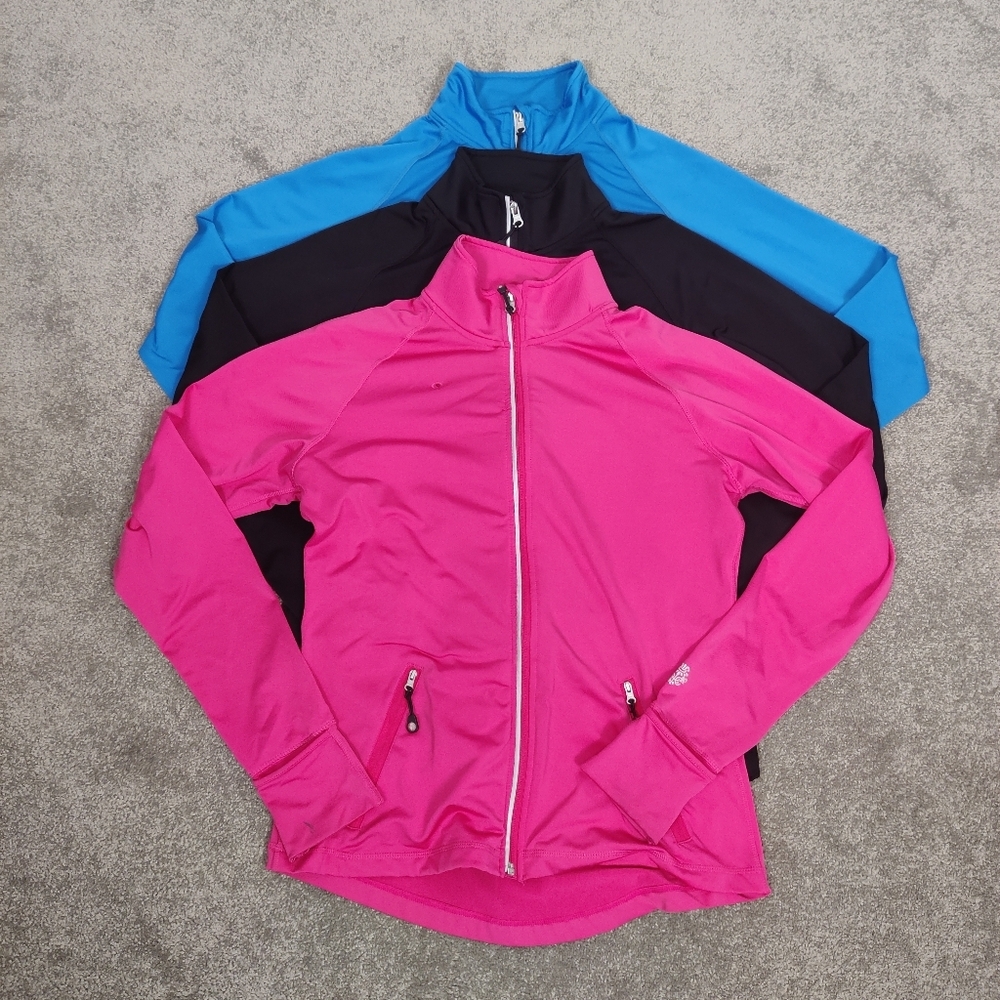 Sportek Women's Full-Zip Sweatshirt - Set of 3 - Pink, Black, Blue - Gorpcore